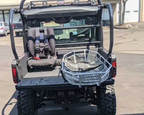 Strike-D REMS UTV with litter system, rear seat, and extended roll cage